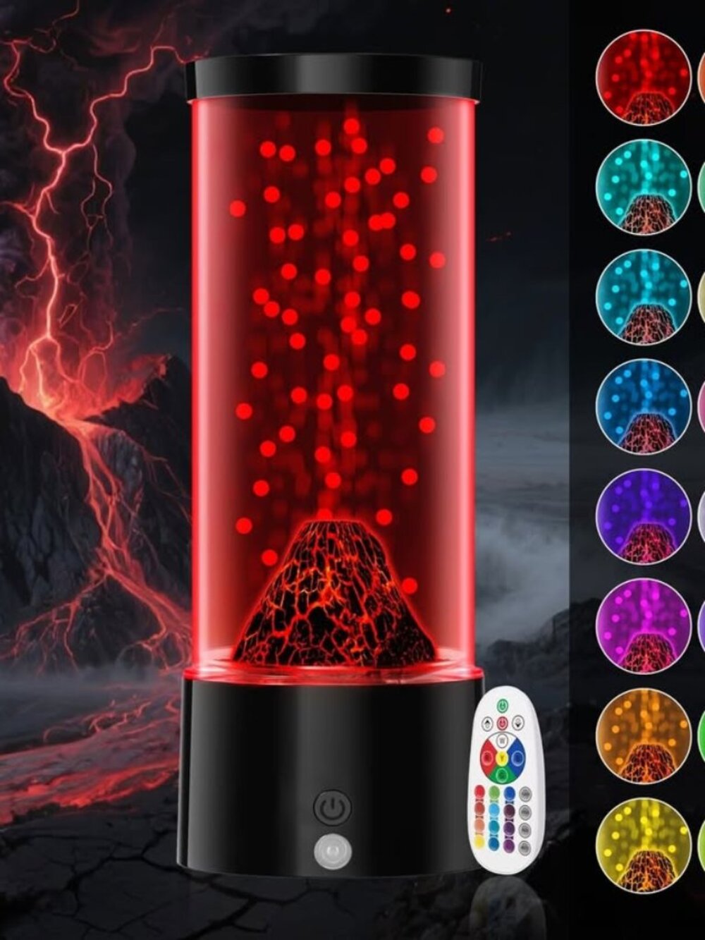 Volcano Lamp, Realistic Volcanic Eruption Night Light, USB Powered Night Light.